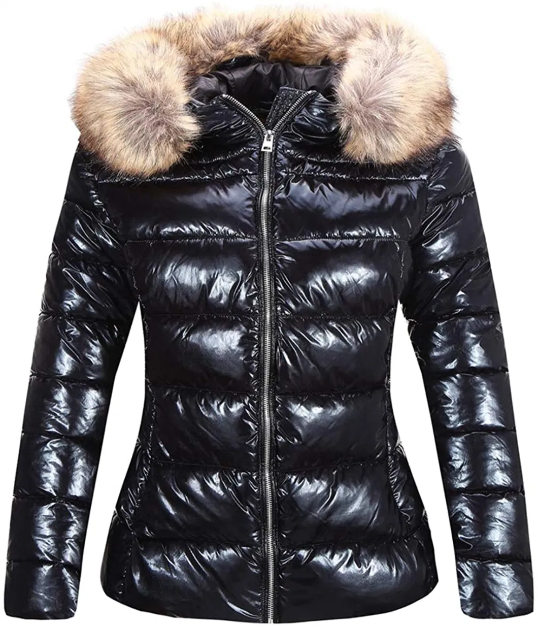 50d Skin-Feeling 100% Polyester Women′s Padded Jackets