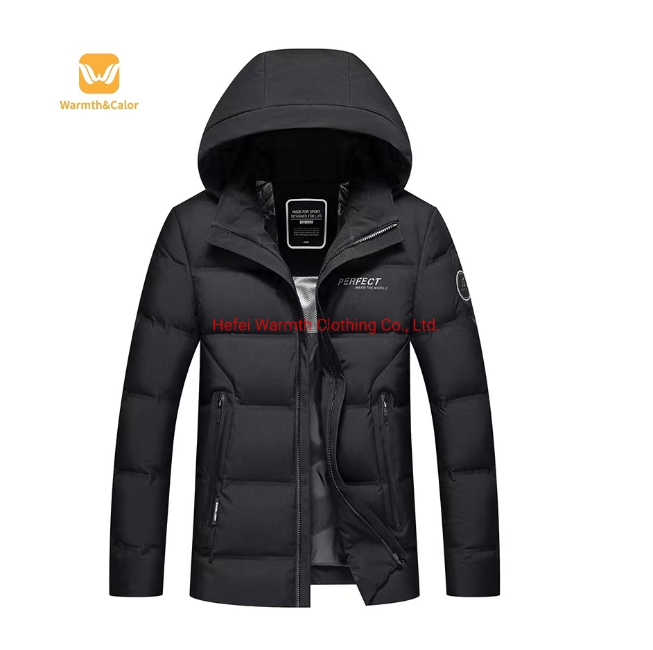 Custom Mens Winter Down Puffer Jackets for Men Hooded Puffer Bubble Coats 2022 Winter