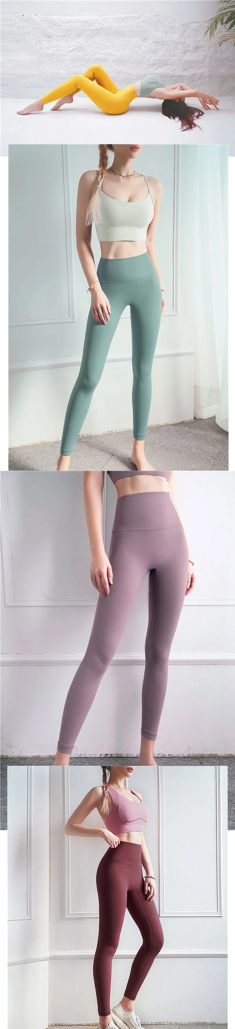 Women Gym Butt Scrunch Leggings Compression Workout High Waist Yoga Pants