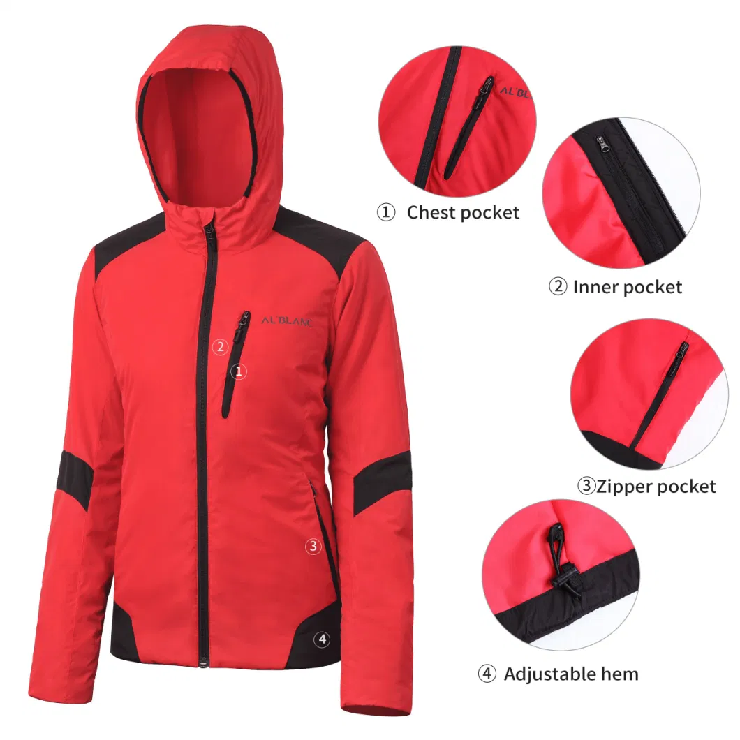 China Supplier Lightweight Windproof Waterproof Women Winter Warm Padding Down & Fake Jacket with Attached Hood