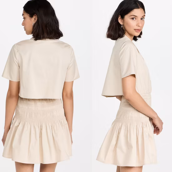 Vente en gros la plus récente fille Lady Fashion Blouse jupe femmes à manches courtes col en V profond auto ceinturée Casual Peplum Wrap Blouse chemise robe vêtements