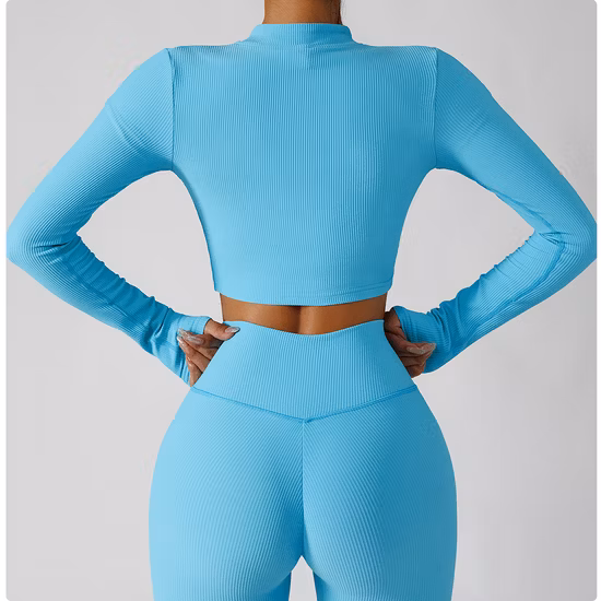 Vêtements de sport pour femmes, haut de Fitness Long